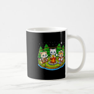 Cute Kawaii Cat Camping Nature Campfire Outdoors H Coffee Mug