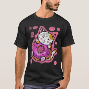 Cute Kawaii Cat Doughnut Japanese Anime Women or G T-Shirt
