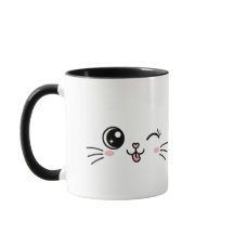 Cute Kawaii Cat Face