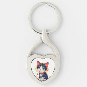 Cute Kawaii Cat for Cat Lovers  Key Ring