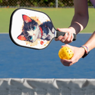 Cute Kawaii Cat for Cat Lovers Pickleball Paddle