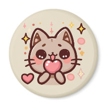 Cute Kawaii Cat Holding Heart