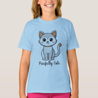 Cute Kawaii Cat Hoodie - Purrfectly Cute Kitten Gr T-Shirt