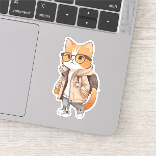 Cute Kawaii Cat in Stylish Outfit