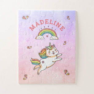 Cute Kawaii Cat Name Jigsaw Puzzle