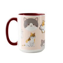 Cute Kawaii Cat Pattern