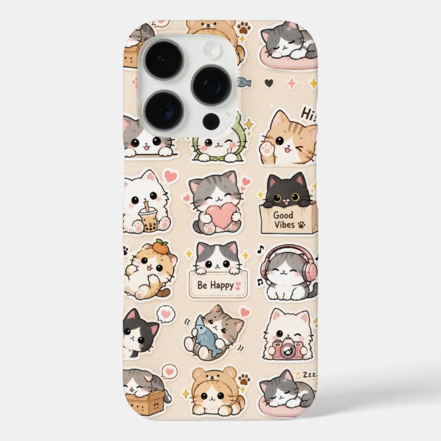 Cute Kawaii Cat Phone Case – Adorable (Back)