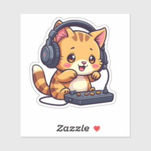 Cute Kawaii Cat Playing Video Games - Adorable Gam