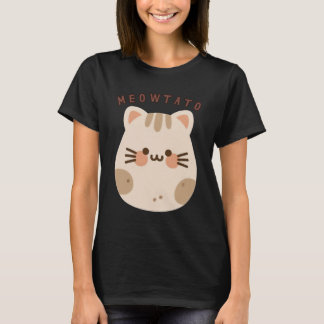 Cute Kawaii Cat Potato Mashup T-Shirt