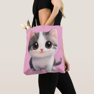 Cute Kawaii Cat Tote Bag – Adorable & Stylish Gift