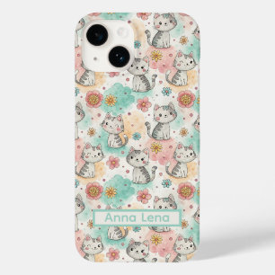 Cute kawaii cats name iPhone / iPad case