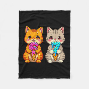 Cute Kawaii Cats Neko 67 Drip Meme Funny Six Seven Fleece Blanket