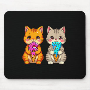 Cute Kawaii Cats Neko 67 Drip Meme Funny Six Seven Mouse Pad