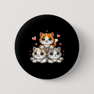 Cute Kawaii Cats Neko Funny Kitten Cat Lover Gift 6 Cm Round Badge