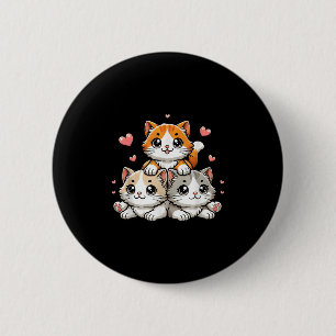 Cute Kawaii Cats Neko Funny Kitten Cat Lover Gift 6 Cm Round Badge