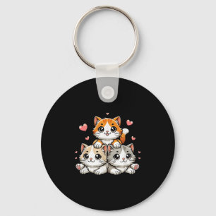 Cute Kawaii Cats Neko Funny Kitten Cat Lover Gift Key Ring