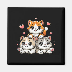 Cute Kawaii Cats Neko Funny Kitten Cat Lover Gift  Magnet