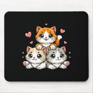 Cute kawaii cats neko funny kitten cat lover giftC Mouse Pad