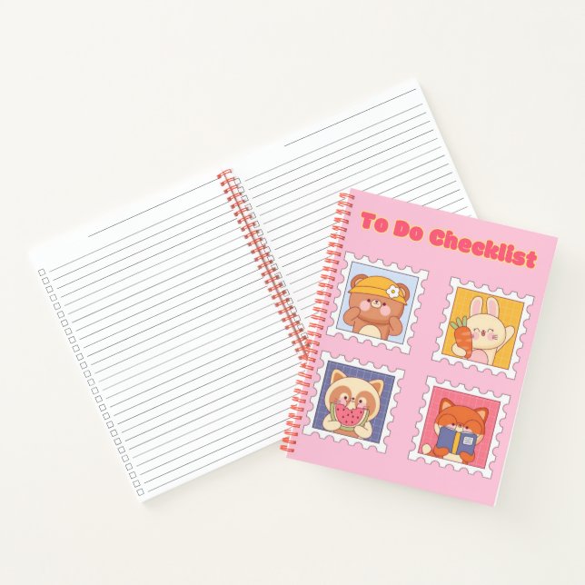Cute Kawaii Checklist 💗✨💛 Notebook (Inside)