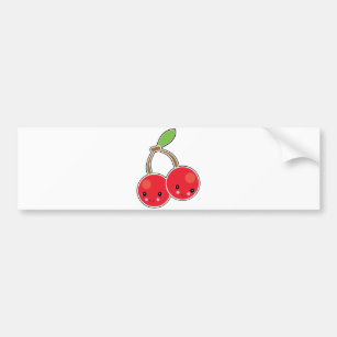 cute kawaii cherries bumper sticker