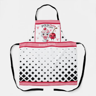 Cute Kawaii Cherry Sundae Apron