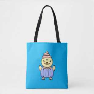 Cute Kawaii Chibi Cupcake Dauck Tote Bag