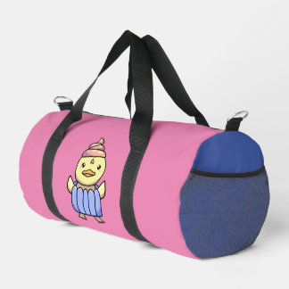 Cute Kawaii Chibi Cupcake Duck Duffel Bag