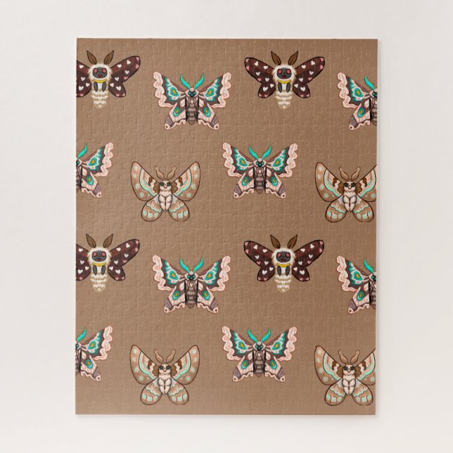 Cute Kawaii Chibi Moths Jigsaw Puzzle (Vertical)