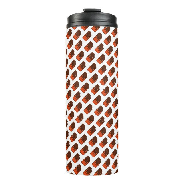 Cute Kawaii Chocolate Bar Thermal Tumbler (Front)