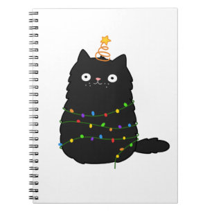 Cute Kawaii Christmas Cat Notebook