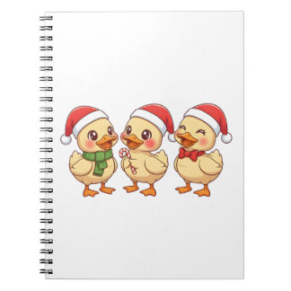 Cute Kawaii Christmas Ducks | Festive Holiday  Notebook