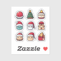 Cute Kawaii Christmas Sticker Pack