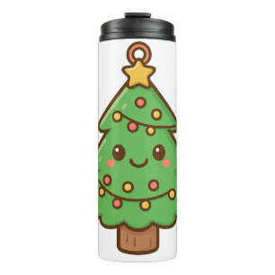 Cute Kawaii Christmas Tree Shirt • Cute Holiday Gi Thermal Tumbler