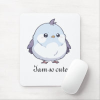Cute Kawaii Chubby Bird Cartoon - Adorable Pastel 