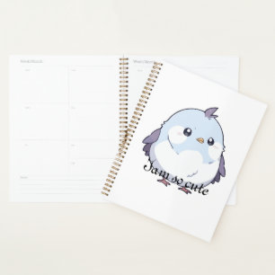 Cute Kawaii Chubby Bird Cartoon - Adorable Pastel  Planner