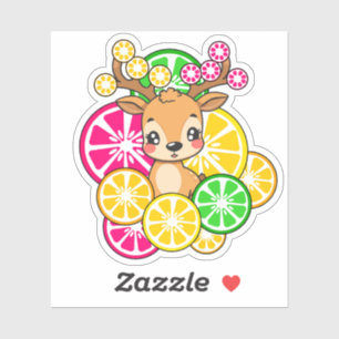 Cute Kawaii Citrus Deer Lemon Orange