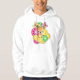 Cute Kawaii Citrus Deer Lemon Orange Hoodie