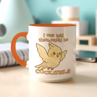 Cute Kawaii Cockatiel Adorable Yellow Pet Bird Mug