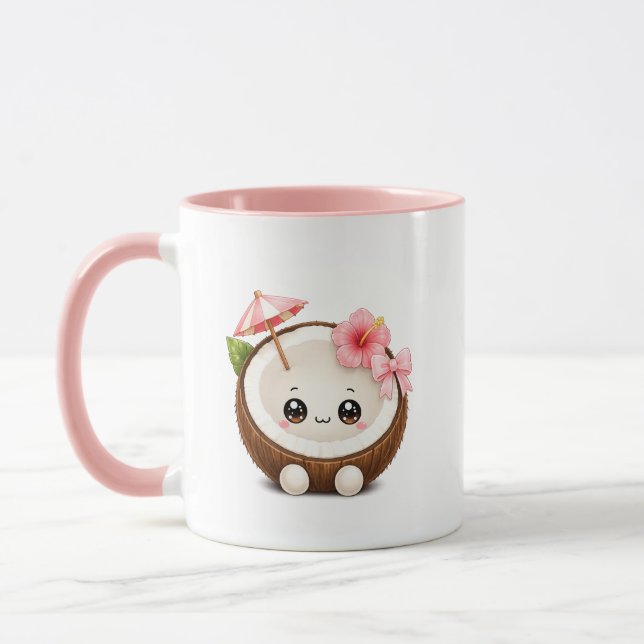 Cute Kawaii Coconut Mug (Left)