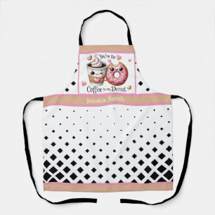 Cute Kawaii Coffee and Doughnuts Apron