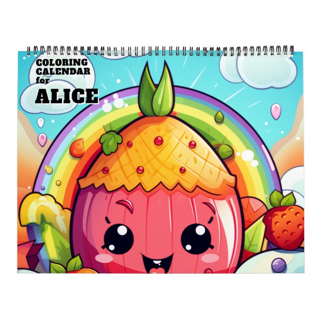 Cute Kawaii Coloring Calendar (Cover)
