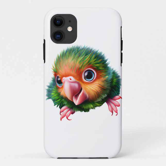 Cute Kawaii Colourful Baby Parrot  Case-Mate iPhone Case (Back)