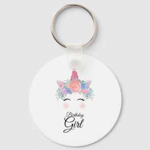 Cute Kawaii Colourful Rainbow Unicorn Birthday Gir Key Ring