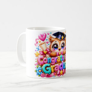 Cute Kawaii Congratulations Graduate Owl Pastel Pi Coffee Mug