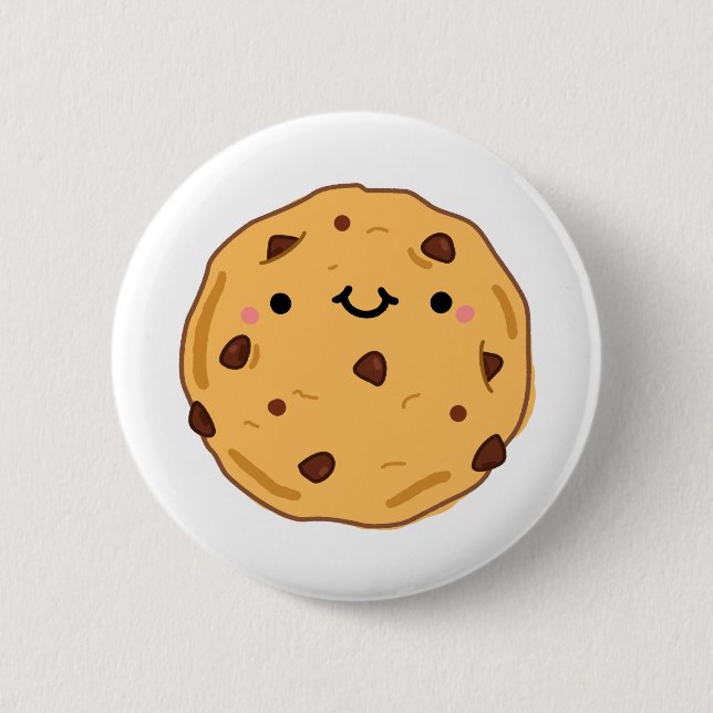 Cute Kawaii Cookie 6 Cm Round Badge (Front)