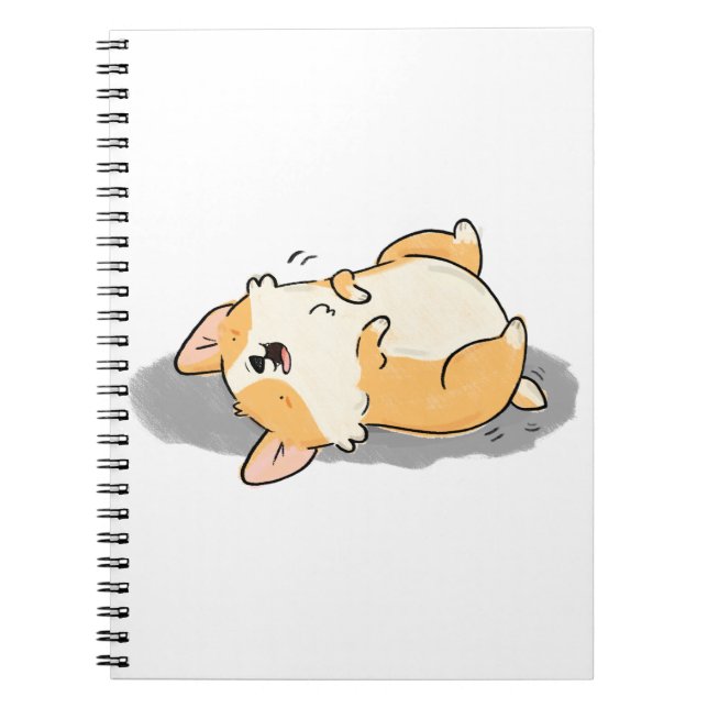 Cute Kawaii Corgi Dog Notebook (Front)