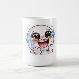 Cute Kawaii Crying Laughing with Joy Happy Tears C Coffee Mug