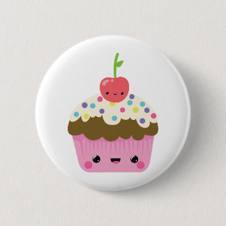 Cute Kawaii Cupcake 6 Cm Round Badge