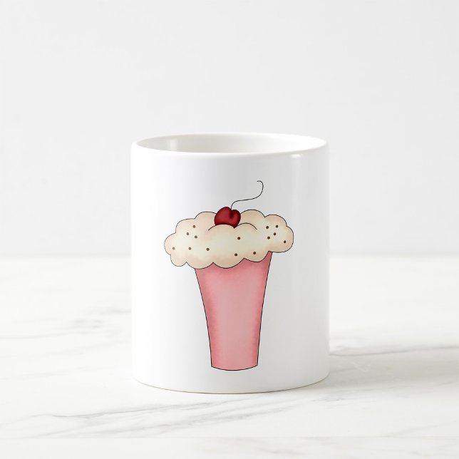 Cute Kawaii Cupcake Milkshake with Cherry  Coffee Mug (Creator Uploaded)