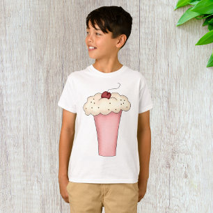 Cute Kawaii Cupcake Milkshake with Cherry  T-Shirt